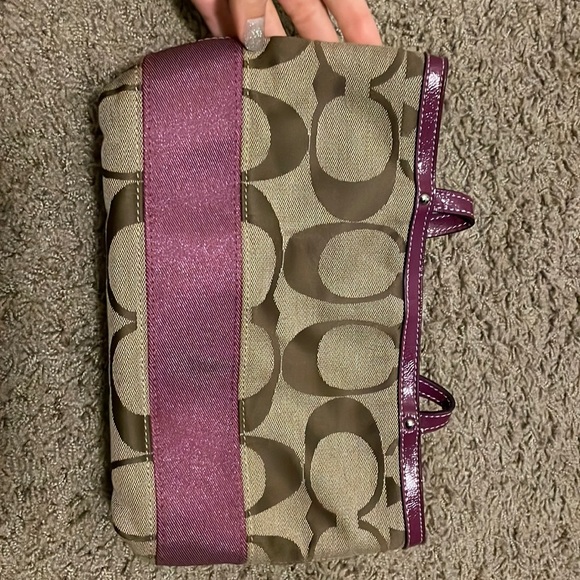 Coach Bags Tan And Purple Coach Purse Used Once Poshmark